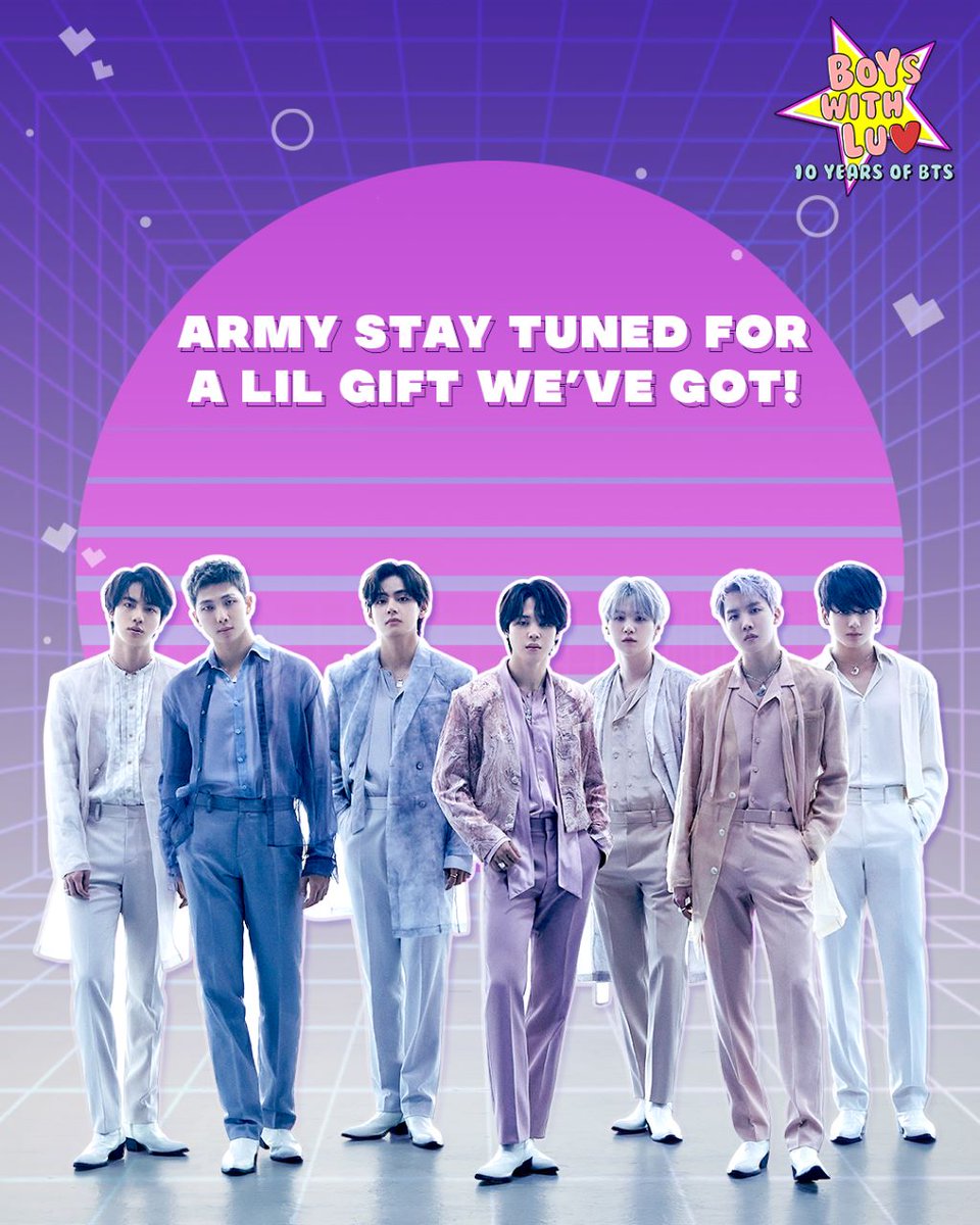 #ARMY! Get ready to celebrate a decade of happiness with us! 🫶
Stay tuned on 13th June, 2023 & stand a chance to grab yourself some exciting merch in celebration of BTS’ 10th anniversary! 💜

#Vh1India #GetWithIt #BoysWithLuv #Vh1BoysWithLuv #BTS #btsarmy #btsarmyforever