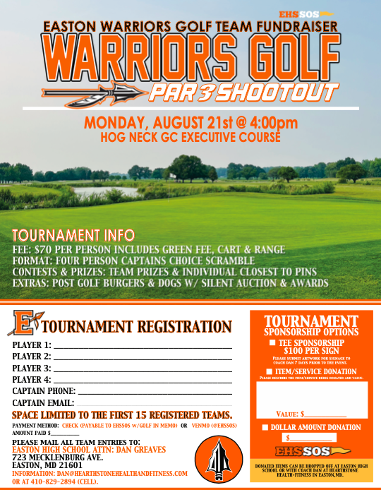 Come out and Support EHS Golf!!!