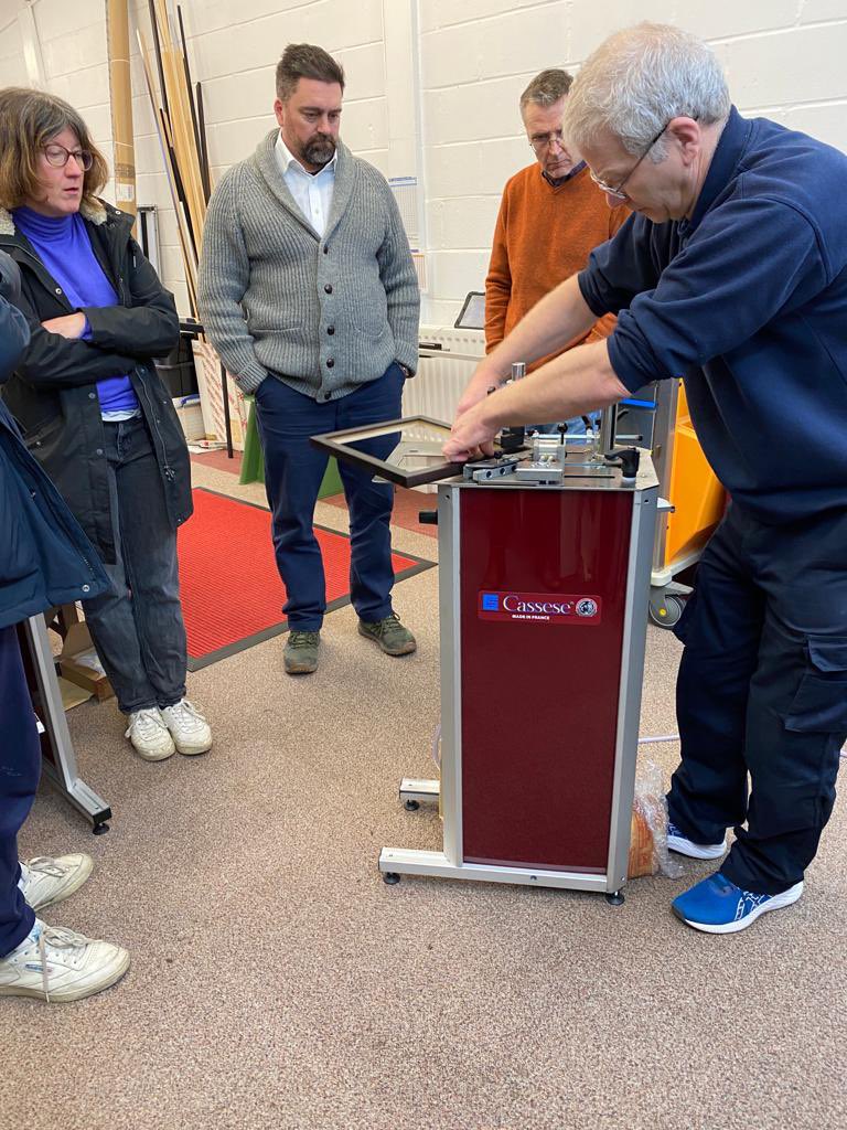 Picture frame Training at Framers Equipment. Next course Saturday 17th June
Book on line framersequipment.co.uk
or phone 01603 790333 
mobile 07854 660240