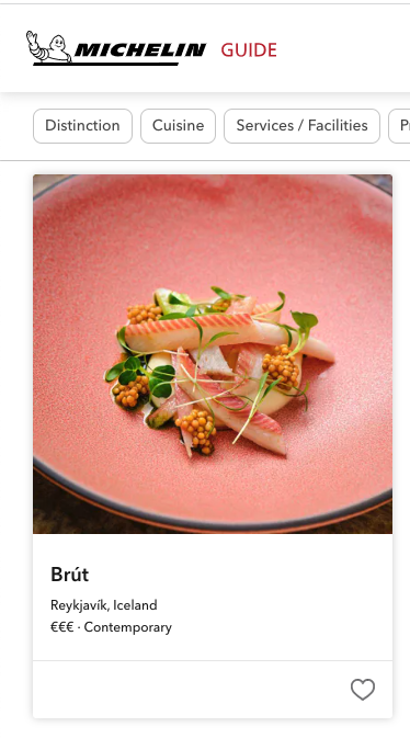 Besta afmælisgjöfin er að fá mention hjá í Michelin