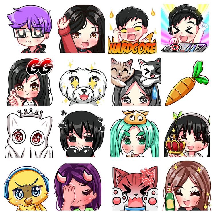 Hey anyone need a high-quality professional EMOTES design for your channel? Hit me up for a reasonable price . #twitch #Designer #artwork #illustration #twitchaffiliate #twitchaffilate #emotes #smallstreamers #animation #Logo 
Reference image form web content