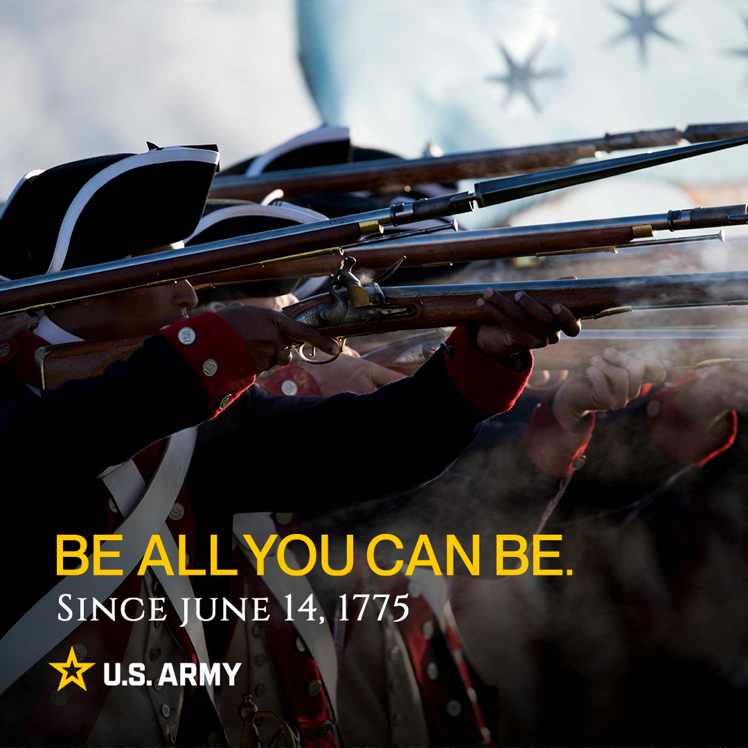 #ArmyBday Week #MondayMotivation: 

The #USArmy is a storied symbol of honor, strength and limitless #ArmyPossibilities of service for the nation.