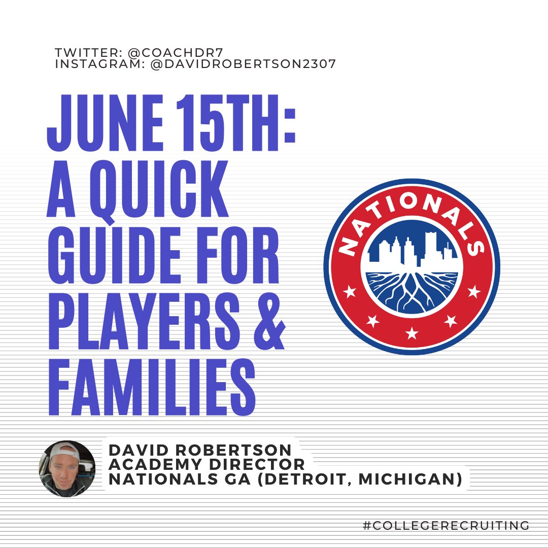 CoachDR7's tweet image. 🗣️📢 Rising Juniors

I have compiled a June 15th Quick Reference Guide for players &amp;amp; families. 

Completely FREE.  In return, I only ask you to fill out the form, which asks for your first name, city &amp;amp; club so we can see how far this reaches!
form.jotform.com/231624584749062

If it's…