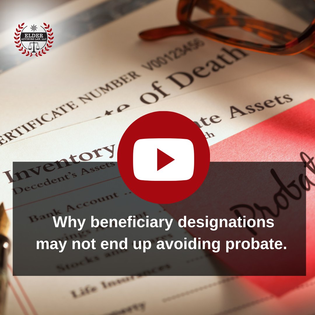 VIDEO: Why beneficiary designations may not end up avoiding probate. bit.ly/3LogMpb #assetprotection #estateplanning