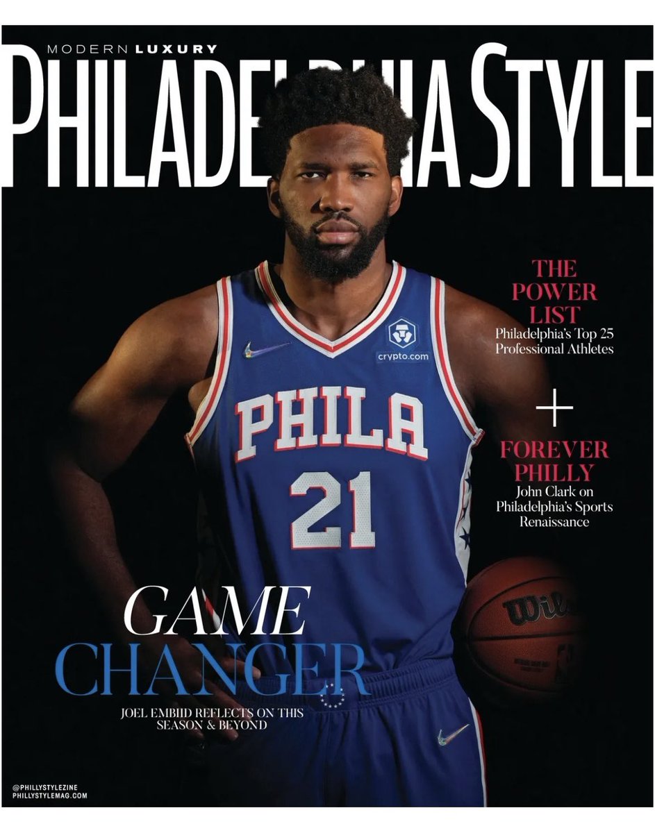 JClarkNBCS's tweet photo. Thanks for including me in this month’s issue @phillystylezine 

I wake up every day feeling extremely lucky and privileged to cover sports in my hometown for 20+ years 
#PhillyForLife https://t.co/qizz44pROl