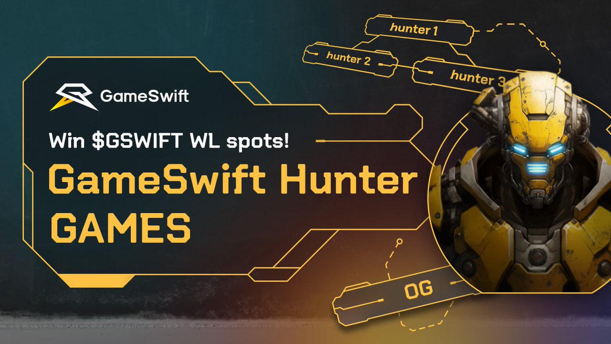 🏹Let the Hunter Games begin! 🏹

Fight your way to secure a $GSWIFT WL spot!

Join us for the next two weeks to earn Hunter roles and OGs guaranteeing WL spots for the upcoming $GSWIFT token.

If you're ready for combat, this is the place for you👇

zealy.io/c/huntergames