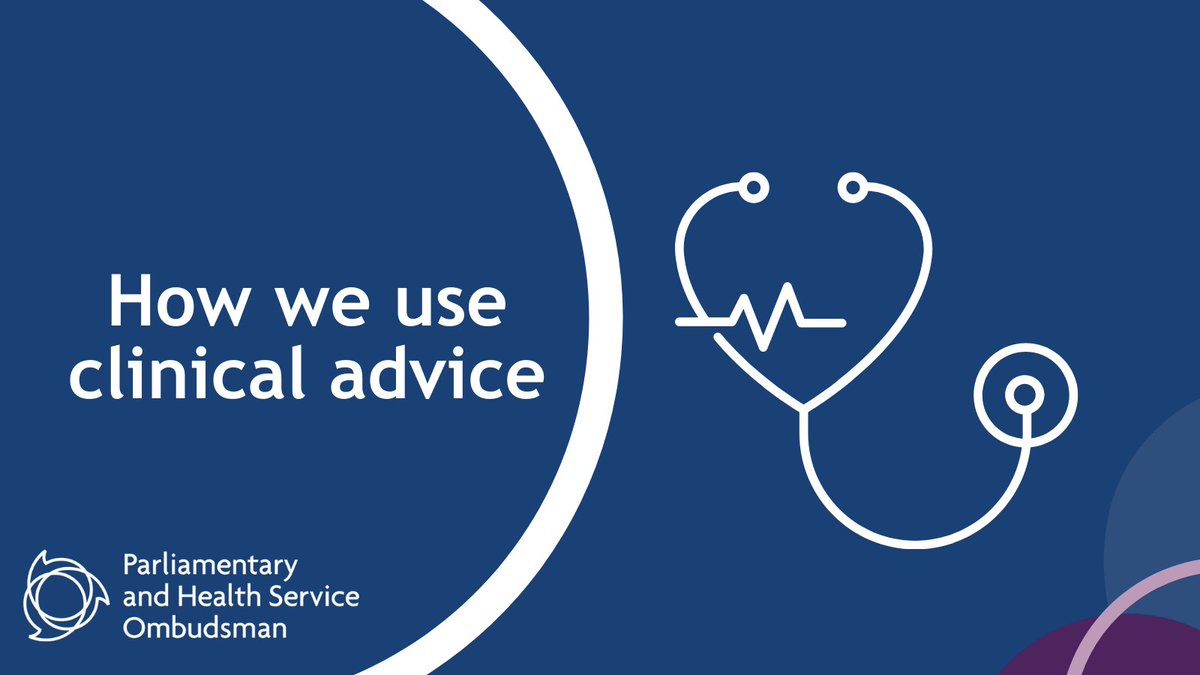 When we receive your complaint, we may seek advice from experienced clinical professionals. This helps inform our decision.

Find out more about how we use clinical advice: ow.ly/sHjI50Oo9Fp