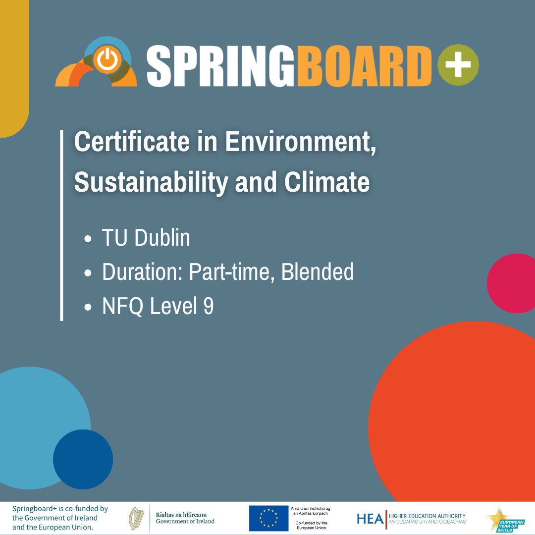 HEA_Skills's tweet photo. Climate change & sustainability are areas that are rapidly creating employment opportunities. To meet this ever-increasing need, the #SpotlightPlus & #HCIPillar1 programme is offering a variety of courses in this area.
For more information: https://t.co/soBlrAn67v
@hea_irl https://t.co/dtUQCkOtOS