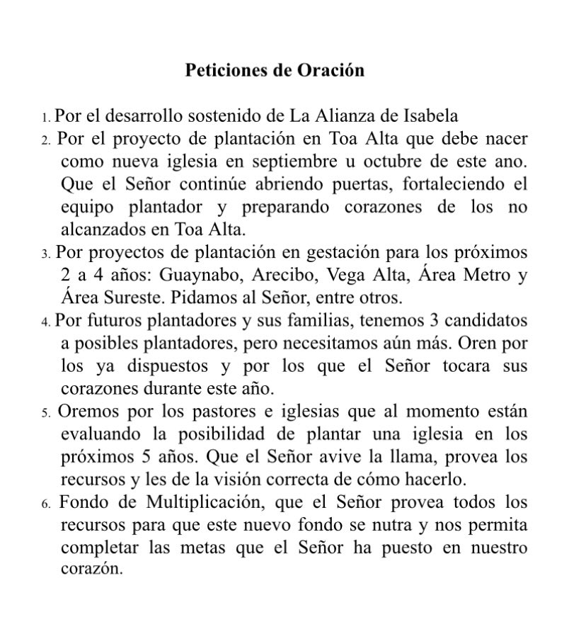 Hoy en #MultiplicationMonday incluimos una lista de Peticiones de Oración y el enlace donde pueden hacer aportaciones al Fondo de Multiplicación (plantación de Iglesias). ¿Cuántos nos ayudan a orar? 🙏

bit.ly/42tzpiB (Enlace Fondo de Multiplicación)