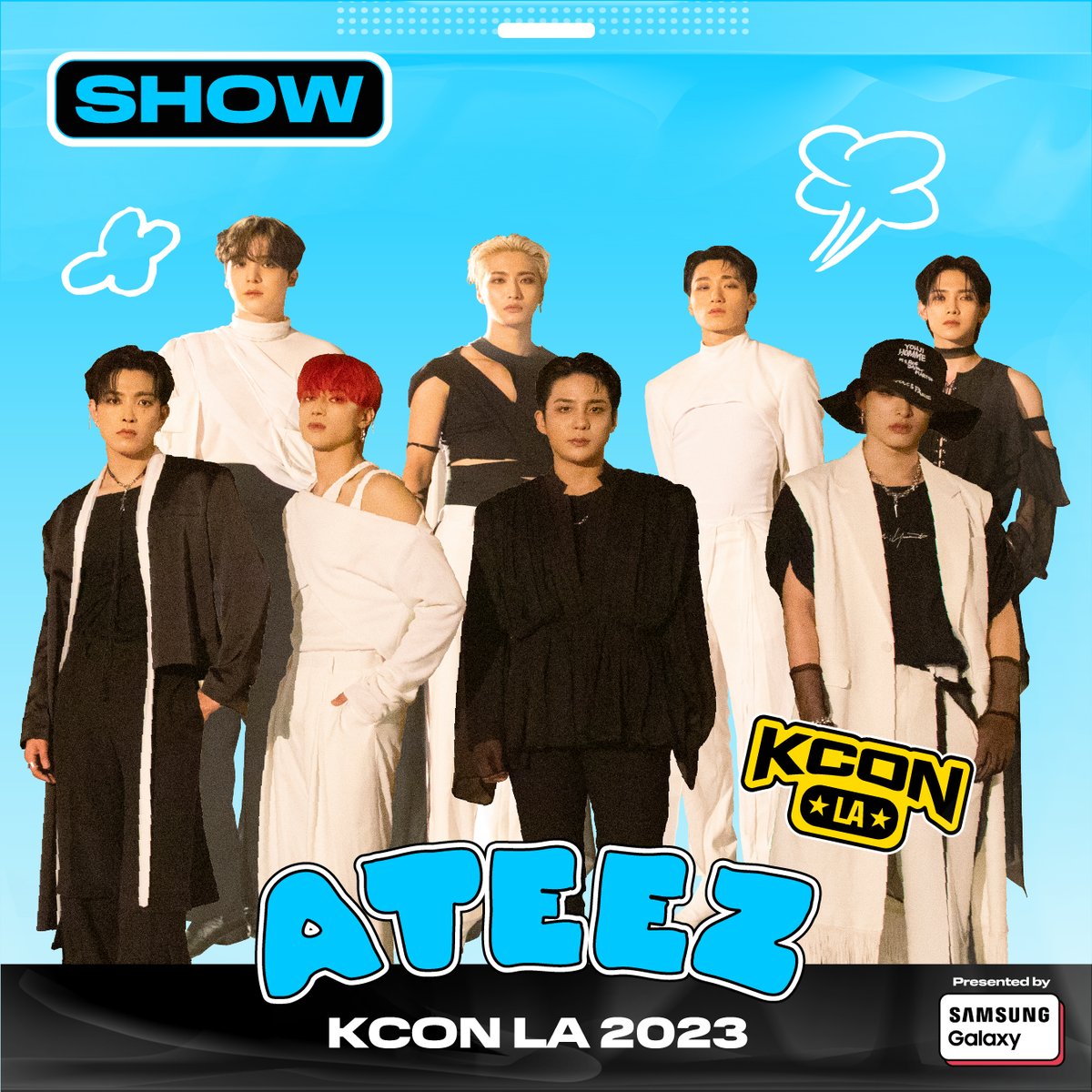 [ #KCONLA2023 ] ARTIST LINEUP

#ATEEZ  

🎈 
KCON LA 2023 
8.18.~8.20.  
Let’s #KCON!