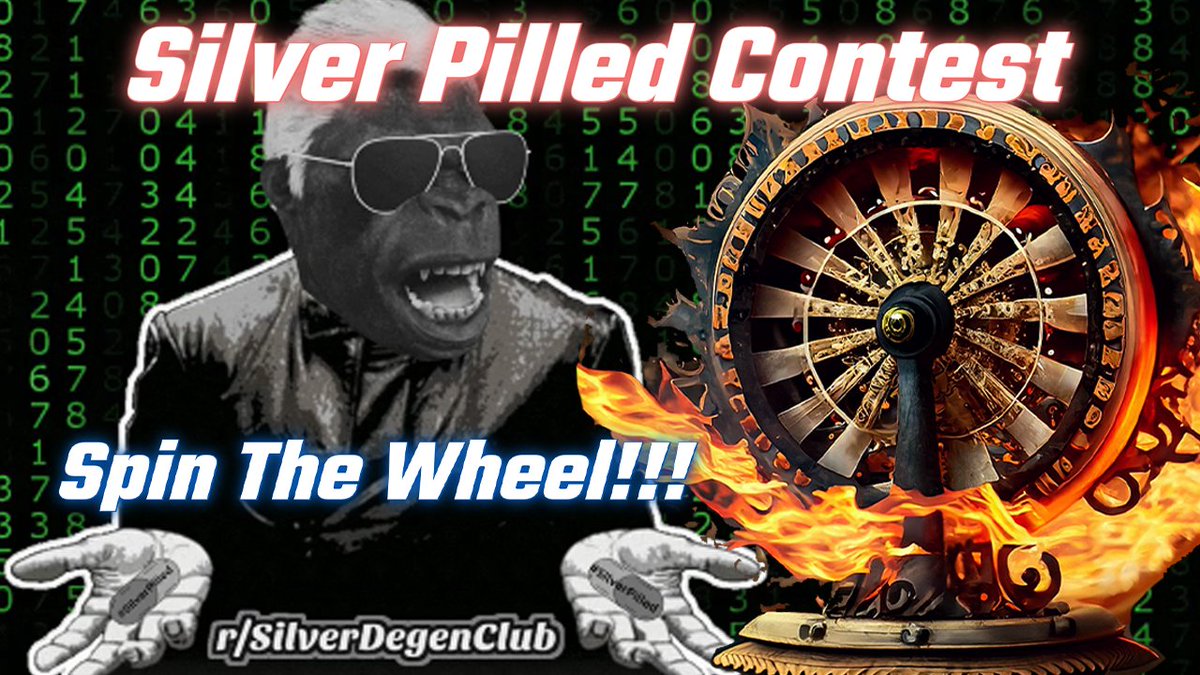 SilverDegenClub's tweet photo. The Silver Pilled Winners LiveStream Drawing :D
4pm EST
(link here)
https://t.co/4QEqDgFGBc
#SilverSqueeze #SilverDegenClub #SilverWaifus #SilverPill #SilverPilled #KeepStackingDegen #StayDegen #ApesTogetherStrong #silver #preciousmetals #coins #waifus #SilverQueens #SilverKings #reddit #FOMC