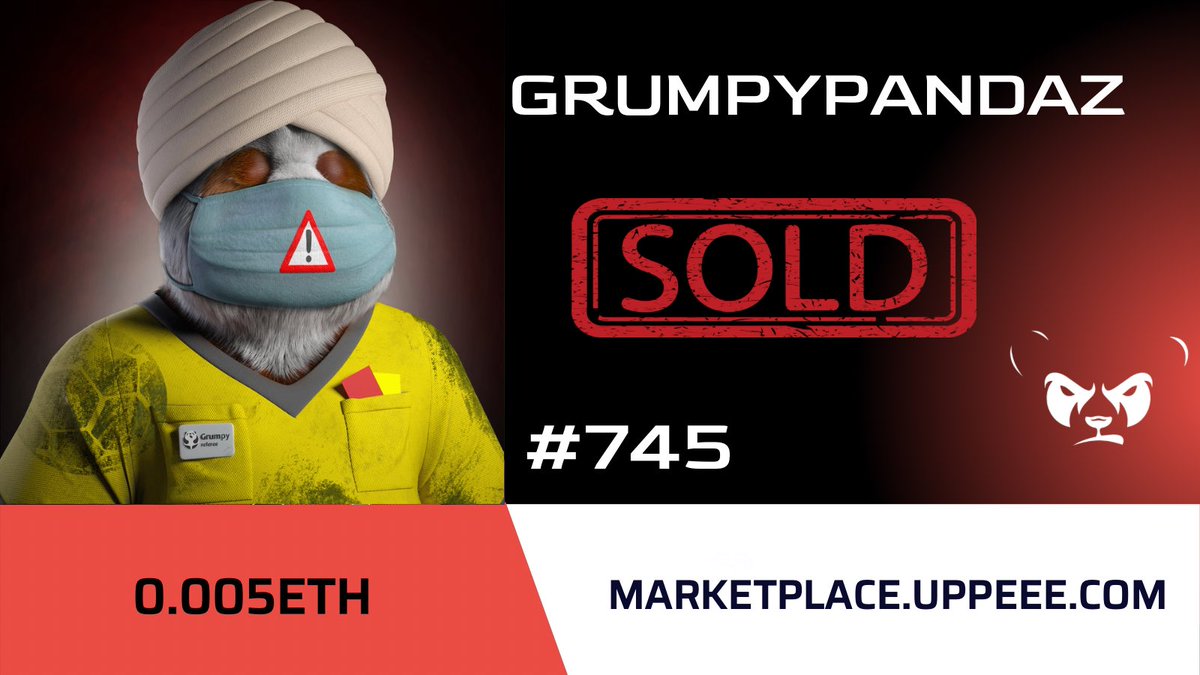 Grumpy_Pandaz's tweet image. Another #GrumpyPandaz finds its new home! Good deal, indeed.

#NFT #NFTCommunity