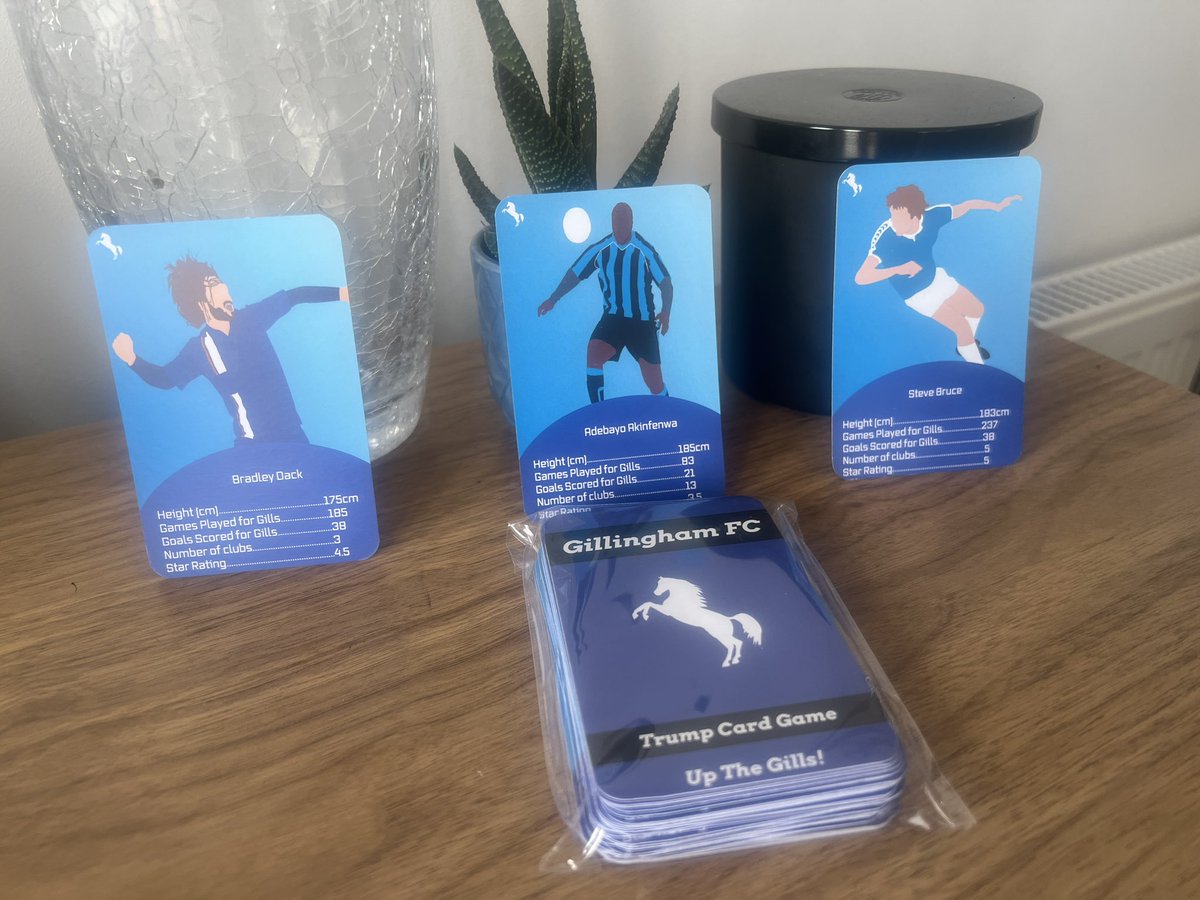 Bradley, Bayo and Bruce…not a bad trio! 🔥

Grab yourself a pack of top trumps today: etsy.com/listing/113294… 

#gfc #gillingham #gillinghamfc #thegills #leaguetwo #dack #bayo #bruce #toptrumps