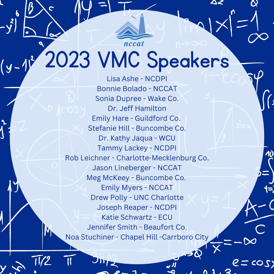 Have you registered? You won't want to miss this free K-12 virtual math conference. Register today: nccat.org/node/3077. This year's dynamic speakers include <a href="/BonnieBolado/">Bonnie Bolado, Ed.D</a> @teachertechccs  @EmilyBryantHare <a href="/stefanieBnc/">stefanie buckner hill</a> <a href="/robertleichner/">Rob Leichner - NCVPS 23-24 Teacher of the Year</a> <a href="/drewpolly/">drewpolly</a> <a href="/jennsmith2004/">Jennifer Smith</a> @lashe920