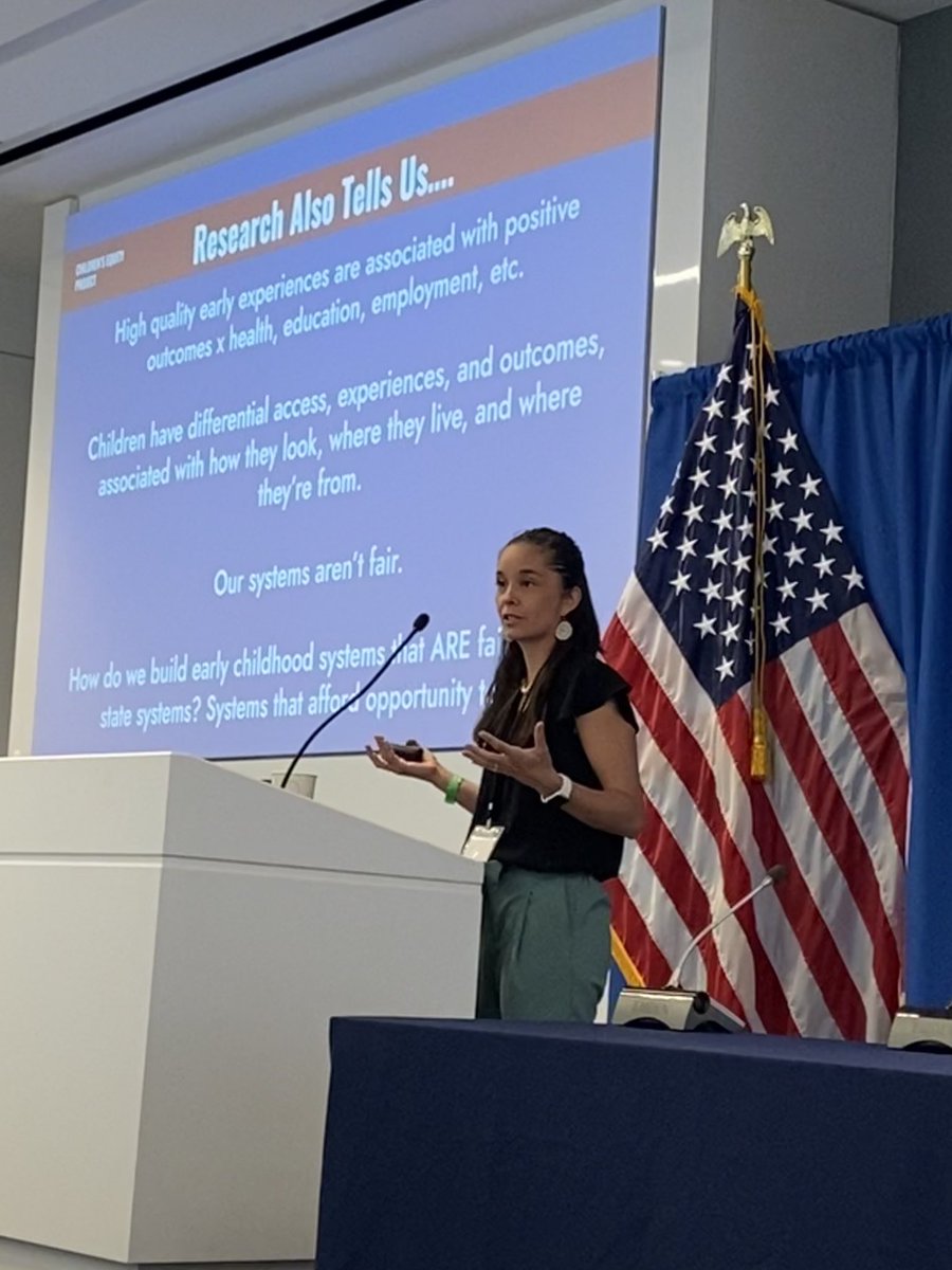 morgankcrossman's tweet photo. @ShantelMeek presenting on Early childhood systems and opportunities to influence policy at the annual Early Childhood Comprehensive Systems Meeting #eccs2023 #earlychildhood #equity @ChildrensEquity https://t.co/vbF0OrYGCm