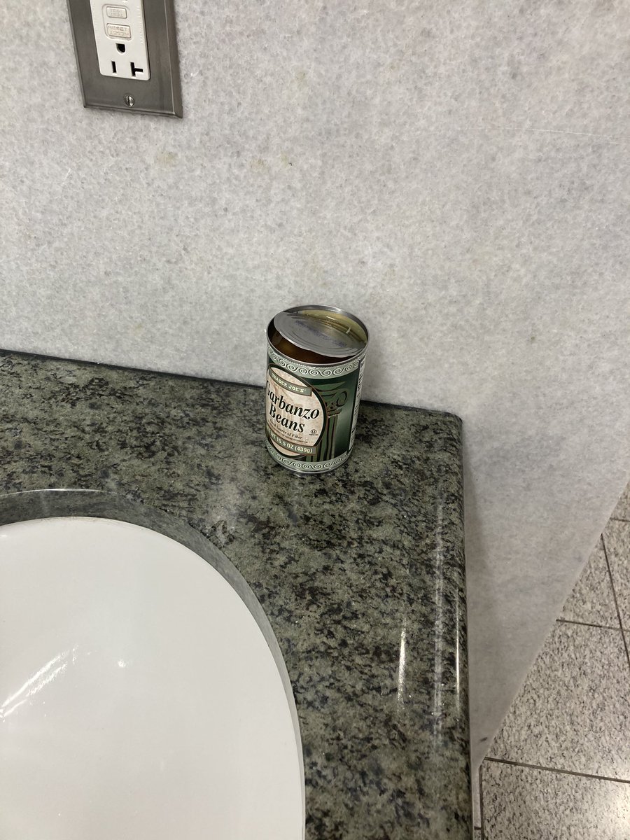 Hope the person who left their Trader Joe’s garbanzo beans on the 1st floor bathroom sink in Dirksen is doing okay