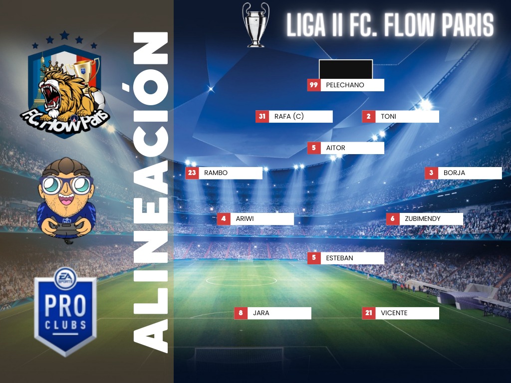 Despues de la resaca de dos titulos y un fin de temporada muy bueno en lo general volvemos a competir en nuestra liga II de <a href="/FLOWPARIS2022/">F.C. FLOW PARIS</a> hoy primera jornada 11 guerreros y dos jugadores en pruebas 🔥🔥🔝

Preparando la 23/24 😎😎