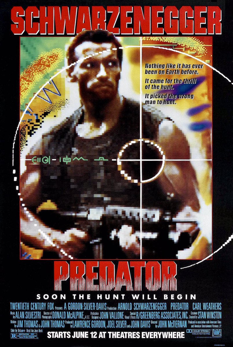 UJStrikesBack's tweet photo. Happy 36th Anniversary to PREDATOR! π₯³π
#Predator #ElpidiaCarrillo #SonnyLandham #RichardChaves #PeterCullen #KevinPeterHall #RGArmstrong #DonaldMcAlpine #JohnVallone #JohnFLink #MarkHelfrich #JimThomas #JohnThomas #LawerenceGordon #JoelSilver #JohnDavis #JohnMcTiernan https://t.co/PVvXCAQNhO