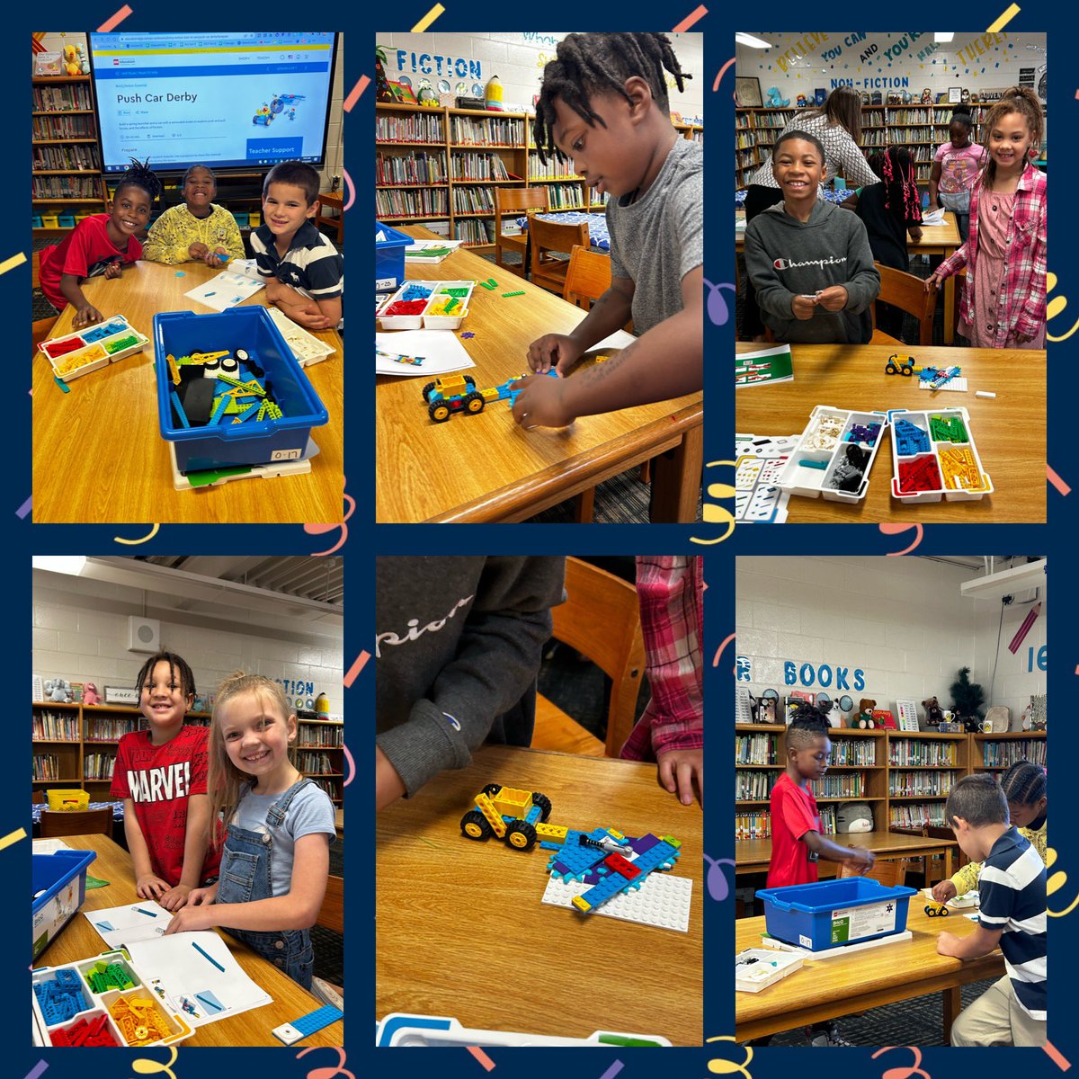 MsMcKinney23's tweet photo. Week 2️⃣ at @GriffinSpalding Summer LIT 🔥 camp 🏕️ and our campers built derby 🏎️ during @LEGO_Group enrichment!! On your mark, get set, go for summer learning!! 🏁
#GSCSLit4Learning @sayitloudsupt
@OrrsElementary
@school_moore
@AnneStreetES @CowanRdElem
@MrsJacksonGSCS https://t.co/MAETcUE2GD