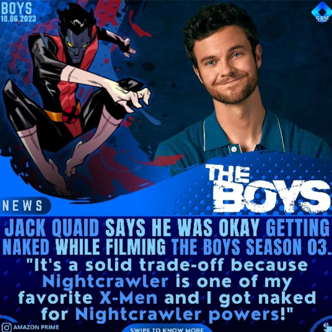 Jack Quaid (The son of Dennis Quaid) doesn't mind getting naked to TV roles. #theboys #jackquaid #dennisquaid