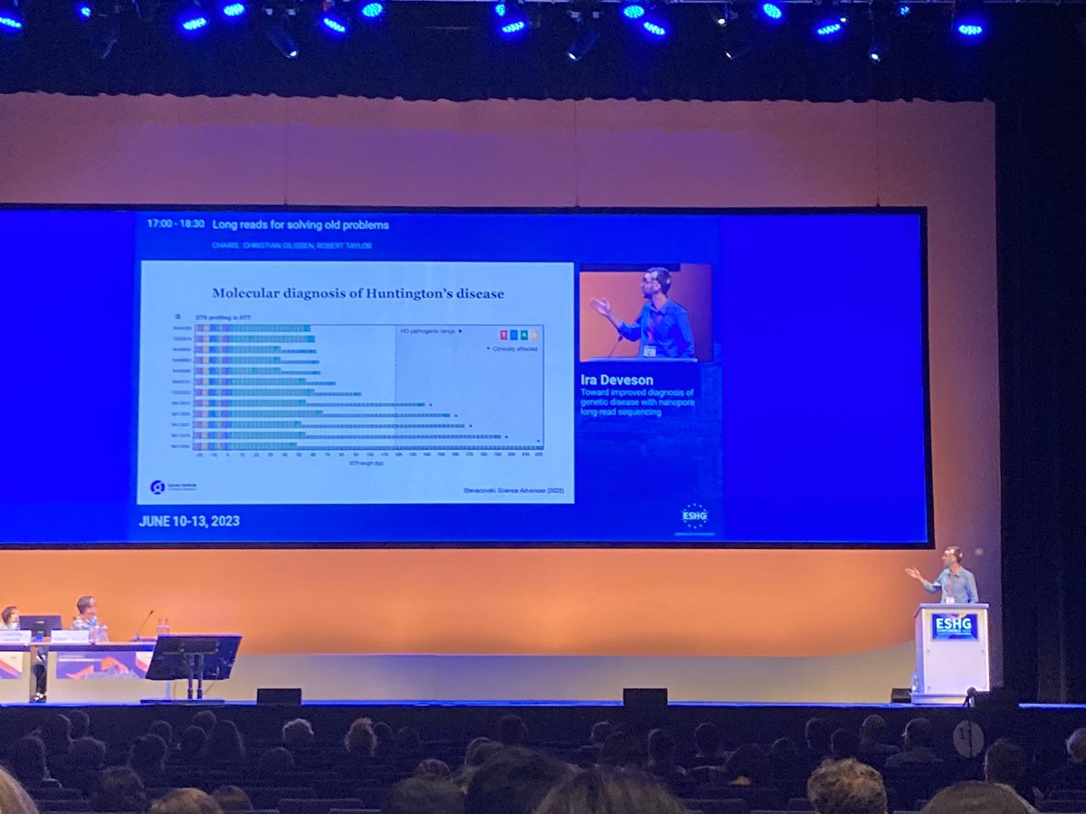 fredlereteux's tweet photo. Great presentation from Ira Deveson from @GarvanInstitute at #ESHG2023 demonstrating use of @Nanopore sequencing for accurate pathogenic repeat expansion characterisation https://t.co/6kv0XdMbQr