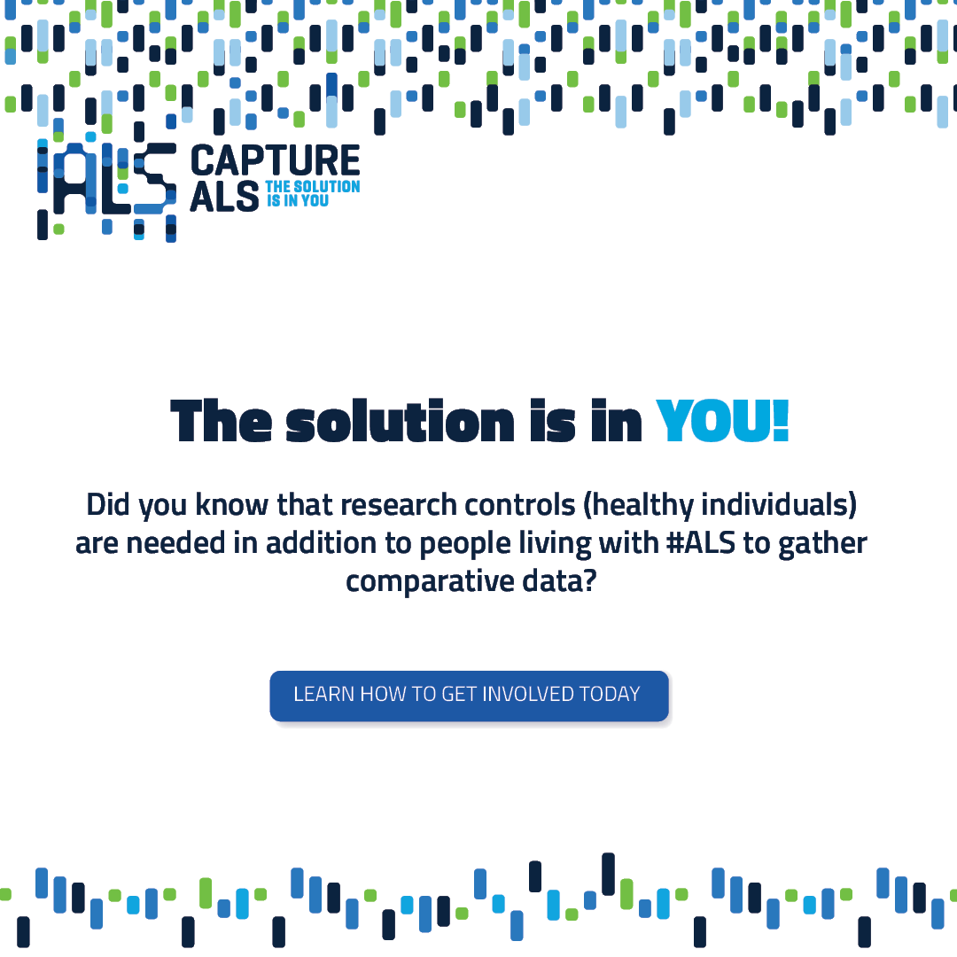 ALSCanada's tweet photo. Did you know that healthy research controls are needed in addition to people living with #ALS to gather comparative data? This #JuneAwarenessMonth, you can support people living with ALS by being a part of CAPTURE ALS. To learn more, please contact info@captureals.ca. https://t.co/uNDqFESfNP