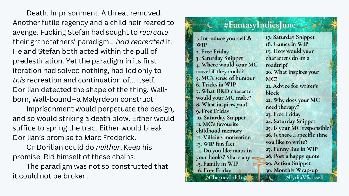 #FantasyIndiesJune Day 24: Saturday Snippet

The Triempery series features Entities which both empower and cause problems for societies. And people. In this snip from THE KHELD KING Dorilian recognizes his situation as an Entity's handiwork. #epicfantasy