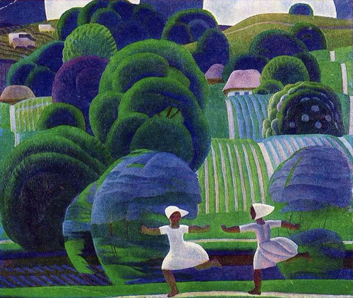 Tetiana Yablonska's "Summer" (1967), verdant &amp; voluptuous.