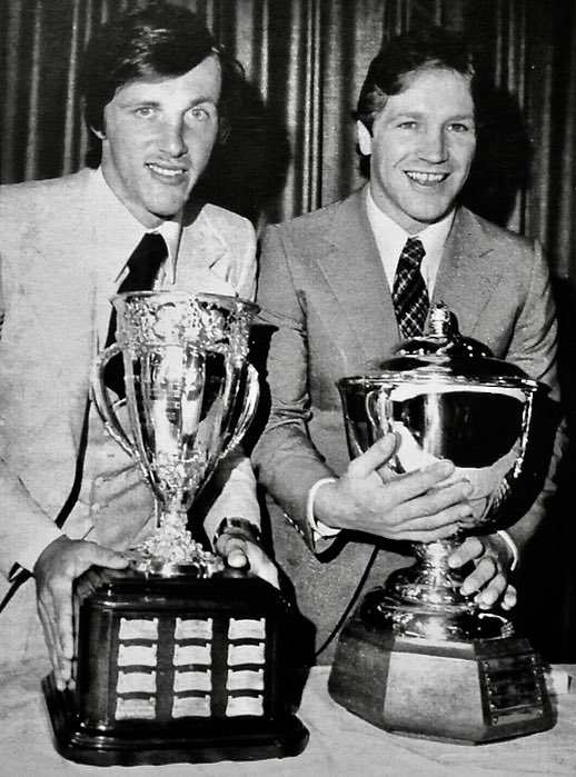 RealIslesICENET's tweet photo. #OTD in 1978 the #isles do well at the #nhl awards banquet as Denis Potvin wins his 2nd Norris Trophy as Most Valuable D-man & Mike Bossy wins the Calder as Rookie of the Year. Bryan Trottier finished 2nd to Guy LaFleur in Hart voting (MVP).
#lgi #nyi #70s #1970s #bossy #potvin https://t.co/SnsfHJ4Pa4