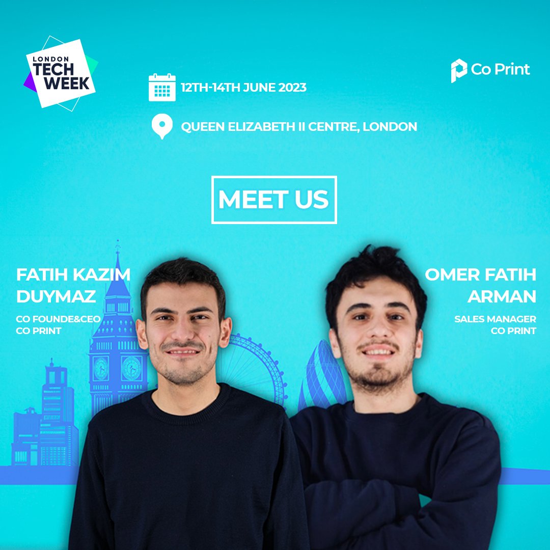 CoPrint3d's tweet image. We are thrilled to announce that Co Print will be participating in London Tech Week. 

🗓 Date: 12th-14th June 2023

📍 Location: Queen Elizabeth II Centre, London

See you at London Tech Week!

#LondonTechWeek2023 #CoPrint #3DPrinting #Entrepreneurship