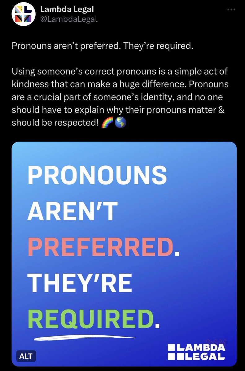 Should pronouns be required to be observed?