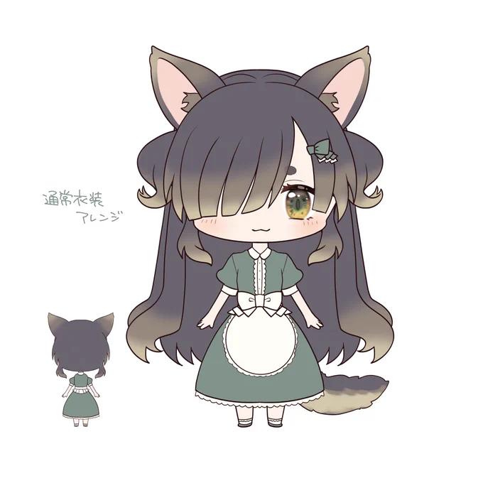 ねこさんのオリジナルキャラであるさなちゃんのご衣装新しくお仕立てさせてもらいました 「サイバー・コロし屋・かわいい」のイメージということだったので2パターン、通常衣装のアレンジもおまけでデザインさせていただきました!! ありがとうございました 