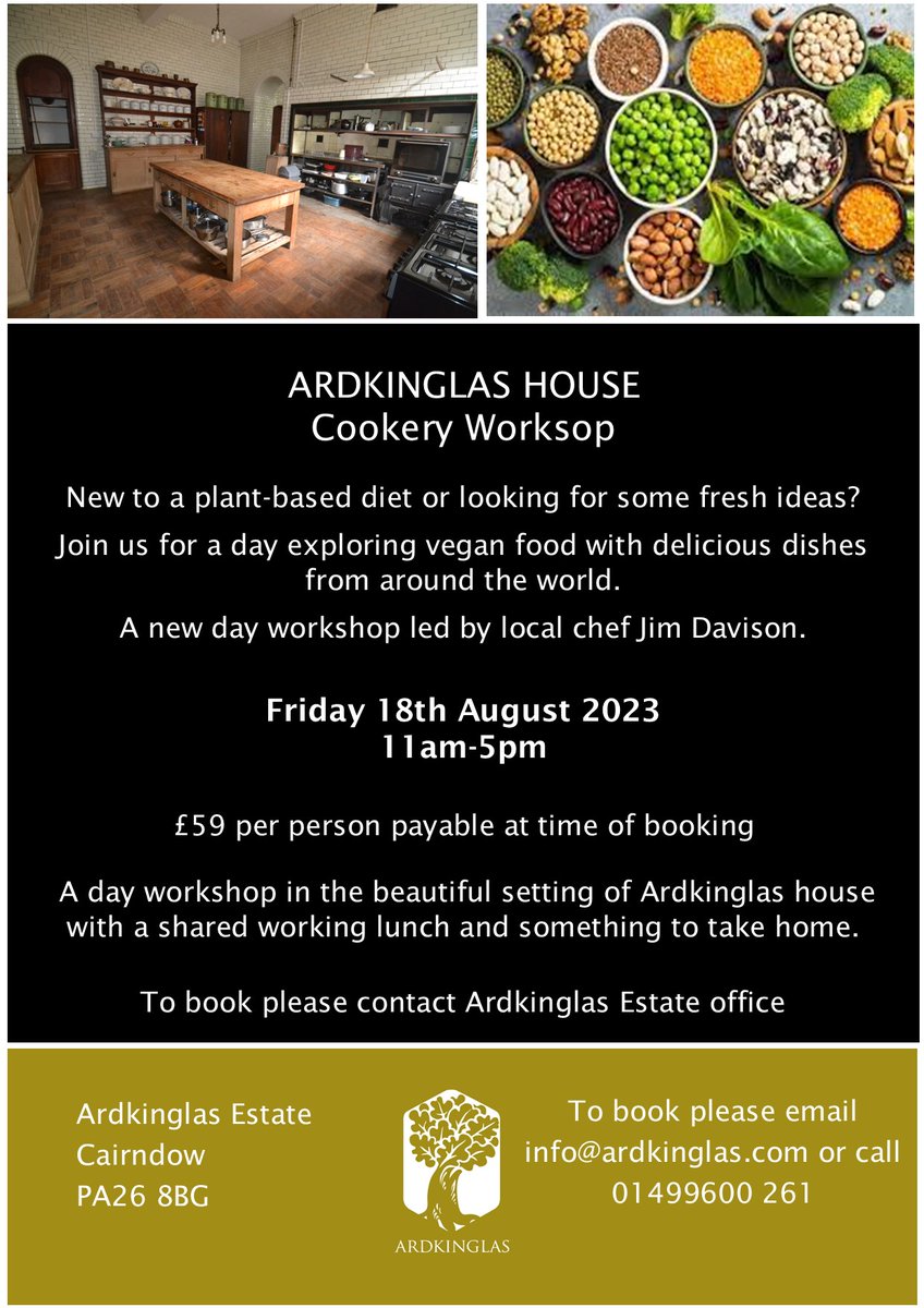 Cookery Workshop at <a href="/Ardkinglas/">Ardkinglas Estate</a> limited spaces, book your place 😀

<a href="/wildaboutargyll/">Wild About Argyll | Scotland’s Adventure Coast</a>  @GoRuralScotland 

#ardkinglas #foodworkshop #argyll