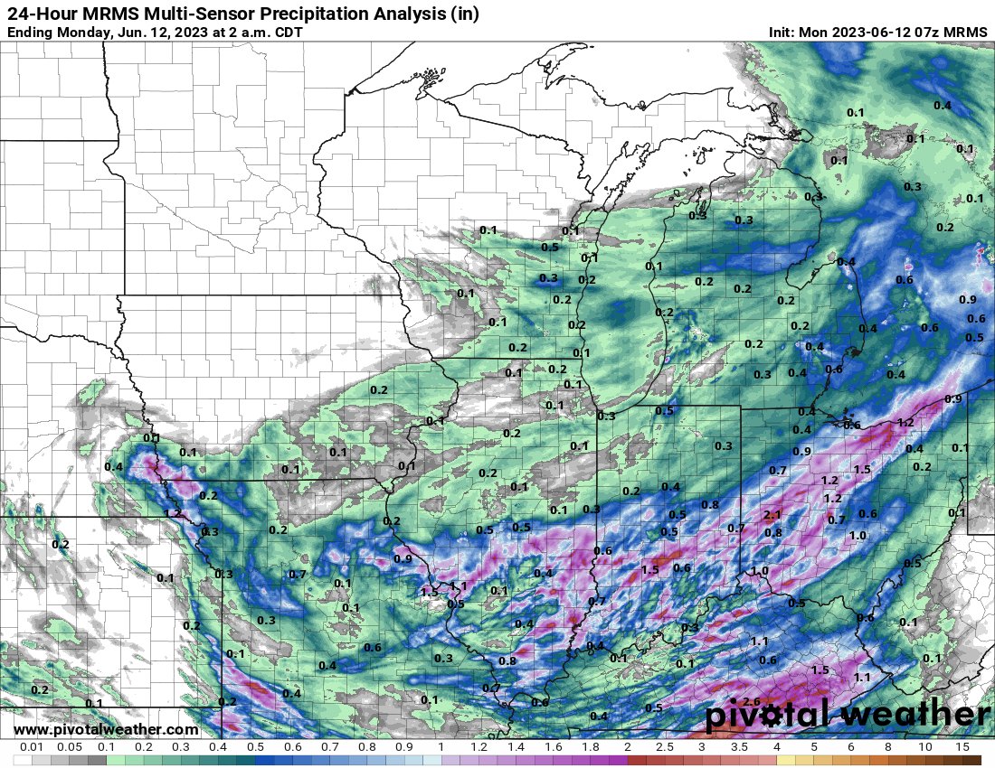Tds weather on twitter mrms rainfall data through 2 am shows central