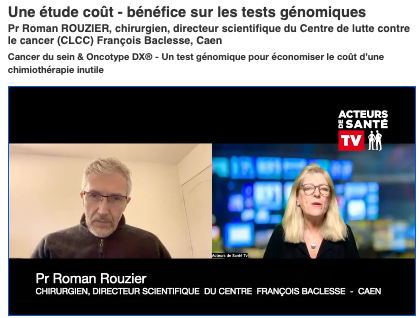 reseauKsein's tweet image. #cancerdusein &amp;amp; #chimiotherapie 👉 “Une étude de modélisation qui repose++ sur 2 études randomisées réalisées à partir du #testgénomique #OncotypeDX @ExactSciences”🎬Itw du Pr Roman Rouzier @BaclesseCaen par @s_chevrel @acteursdesante #ExactSciences 
acteursdesante.fr/une-etude-cout…