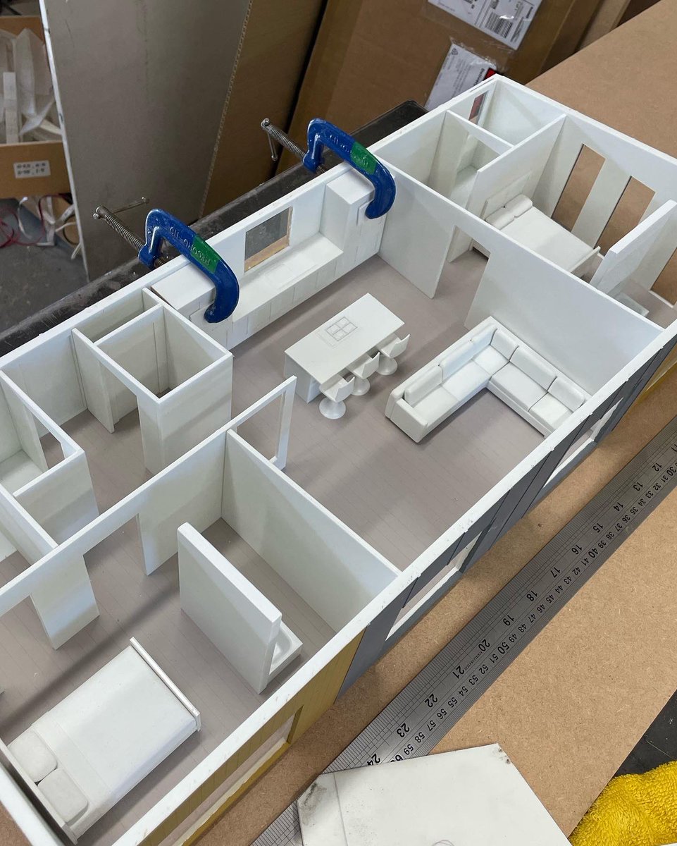 AbacusModels's tweet photo. 1:25 model of proposed holiday lodge, for Harbur Park &amp; Leisure, made from styrene, MDF &amp; Perspex https://t.co/wAj6VHnQEV