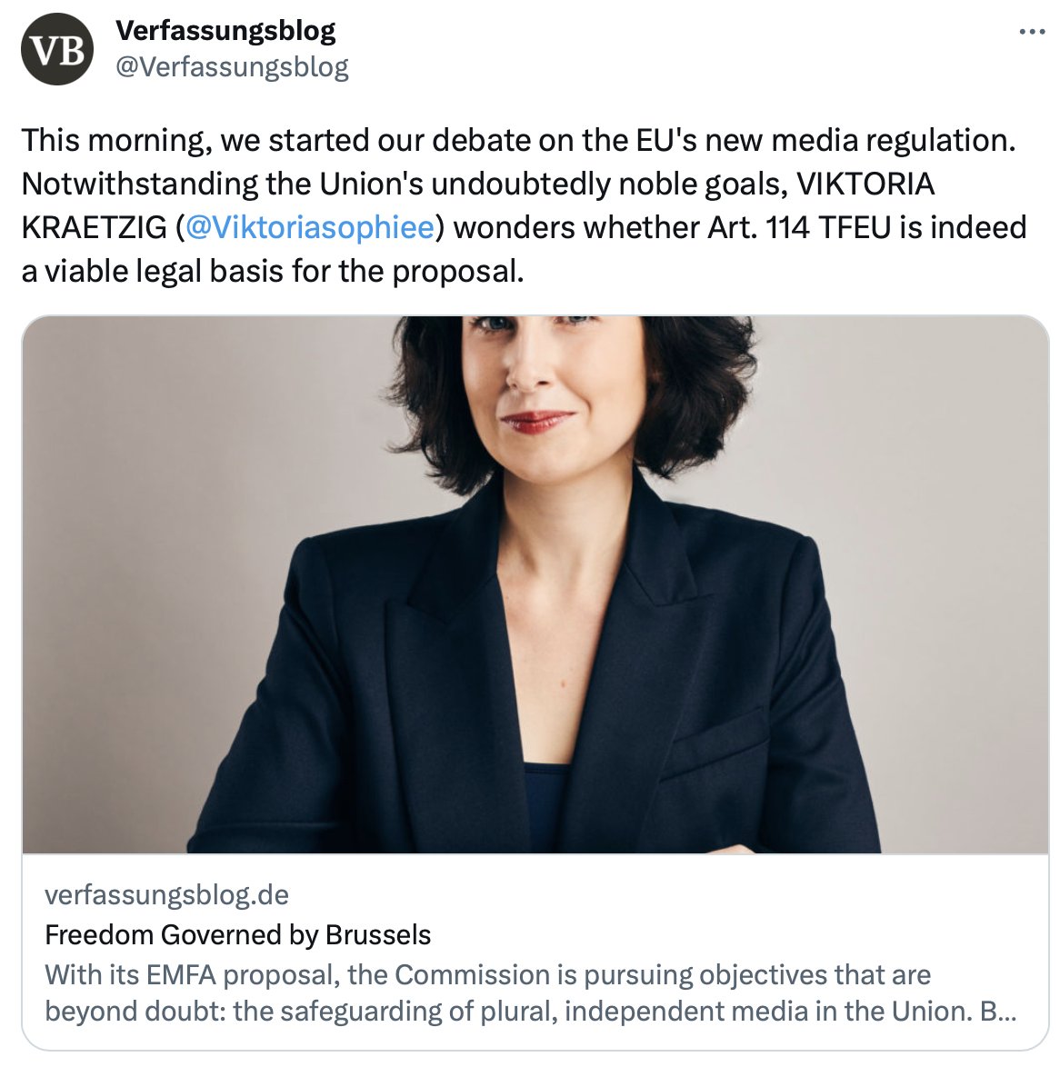 Our @reconstitutEU Symposium on EU Media Regulation kicks off on @Verfassungsblog 
- it was a pleasure to curate it together with
@neusvidal! Looking forward to posts from
@JannisLennartz @TobiasMast @annawojcik @JuditBayer @csereskati @nbitiukova
@pamilewska Christina Etteldorf!