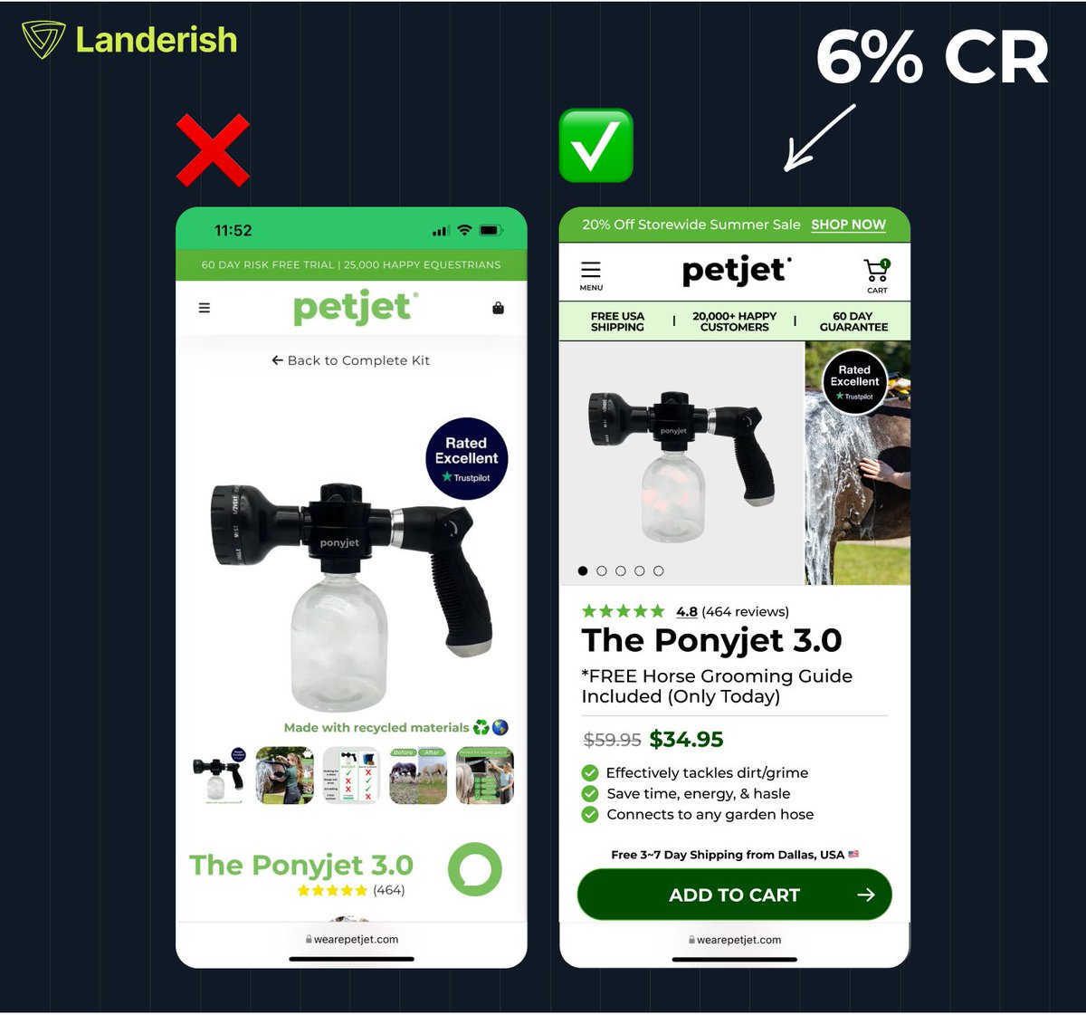 antholanders's tweet photo. This PDP layout converts at 6% for one of my clients 🔥

I made it in less than 10 minutes, and record a video.  

Today it's yours for FREE!   

- Proven to convert 
- Easy to replicate  
- Works in any niche  

Like &amp; comment "6%" and I'll dm you the video 

(Must be following) https://t.co/daYwepNUaZ