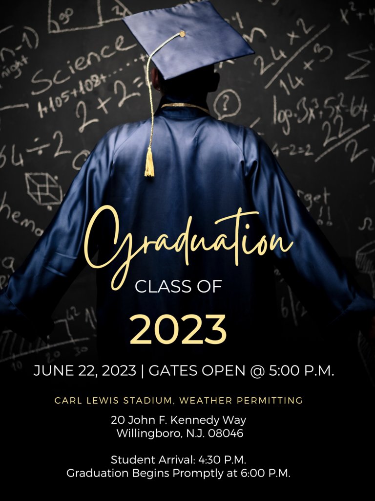 Willingboro High School will be holding the 2023 Graduation ceremony on Thursday, June 22, 2023!