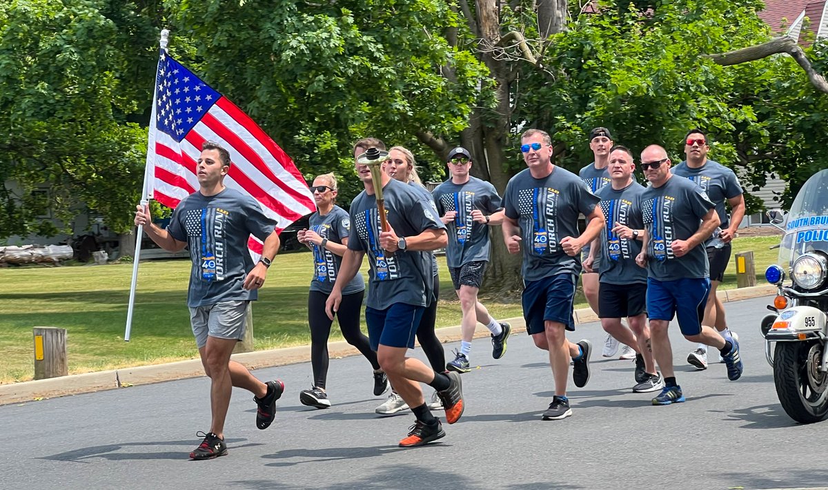 On Friday, the annual Special Olympics torch run visited cheering students and staff at Crossroads South (outside) and Crossroads North (inside). The mission of the torch run is to raise awareness and funds for Special Olympics New Jersey.
