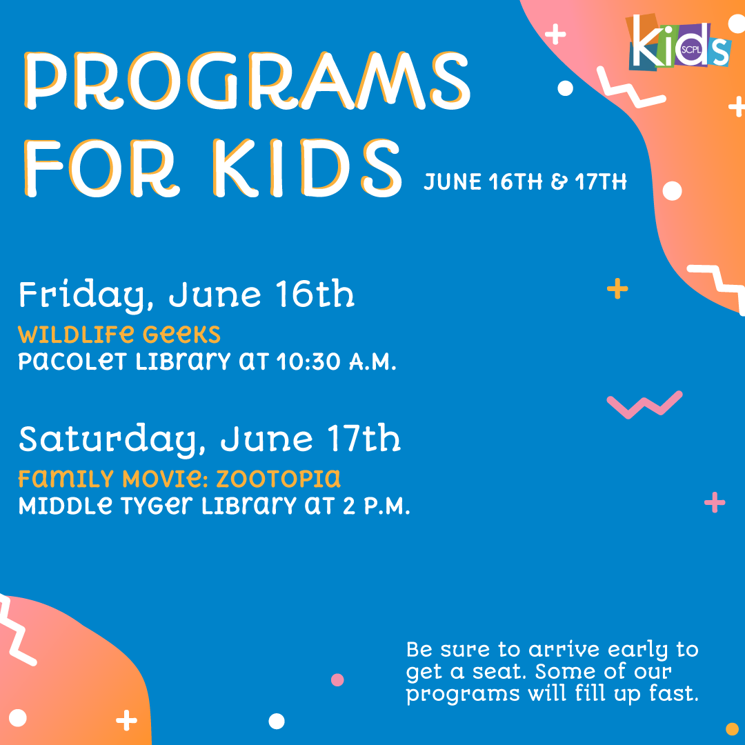 sptbglibraries's tweet photo. Are you ready for another fun week at the library? We are! Be sure to arrive early to get a seat, as some of our programs and performances will fill up fast. See you soon!
#scpl #scplkids #kidsprograms #summerreading #summerprograms #educate #learn #publiclibraries https://t.co/5pGjwSJeAC
