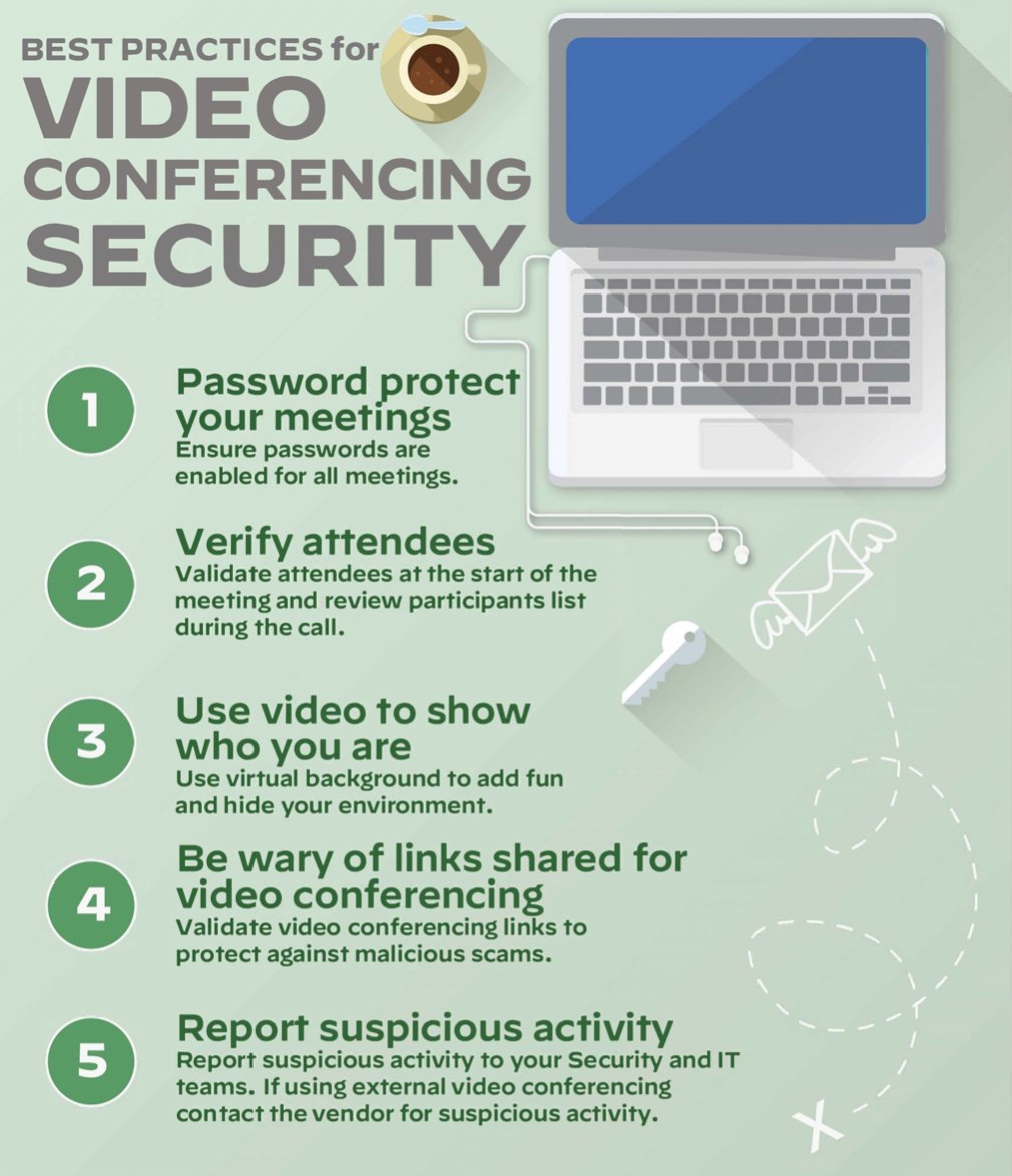 #Infographic: Best Practices for Video Conferencing Security!

#VideoConference #RemoteWorkTips #VirtualMeeting #ZoomTips #Telecommuting #Webinar #BestPractices #WorkFromHome #HybridWorkplace #AVTech #DigitalCommunication

cc: @AVNationTV @gkayye @AVDawn @rAVePubs @TierPM @AVMag
