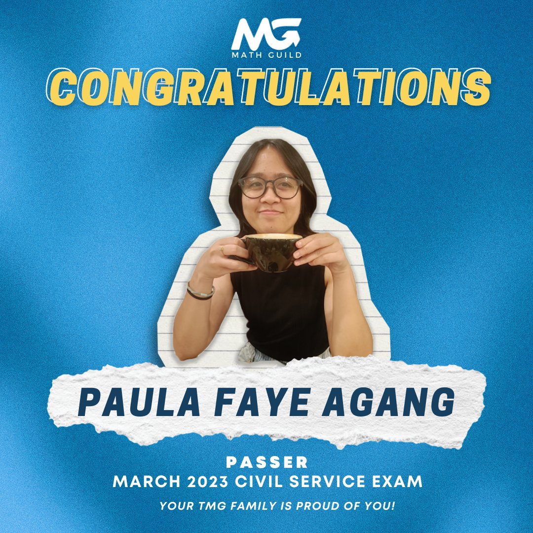 upvtcmathguild's tweet photo. 𝗧𝗵𝗲 𝗠𝗮𝘁𝗵𝗲𝗺𝗮𝘁𝗶𝗰𝘀 𝗚𝘂𝗶𝗹𝗱 extends its warmest congratulations to its resident Guilders for passing the 𝗠𝗮𝗿𝗰𝗵 2023 𝗖𝗶𝘃𝗶𝗹 𝗦𝗲𝗿𝘃𝗶𝗰𝗲 𝗘𝘅𝗮𝗺𝗶𝗻𝗮𝘁𝗶𝗼𝗻.

1/5 https://t.co/EDCCj7HITu