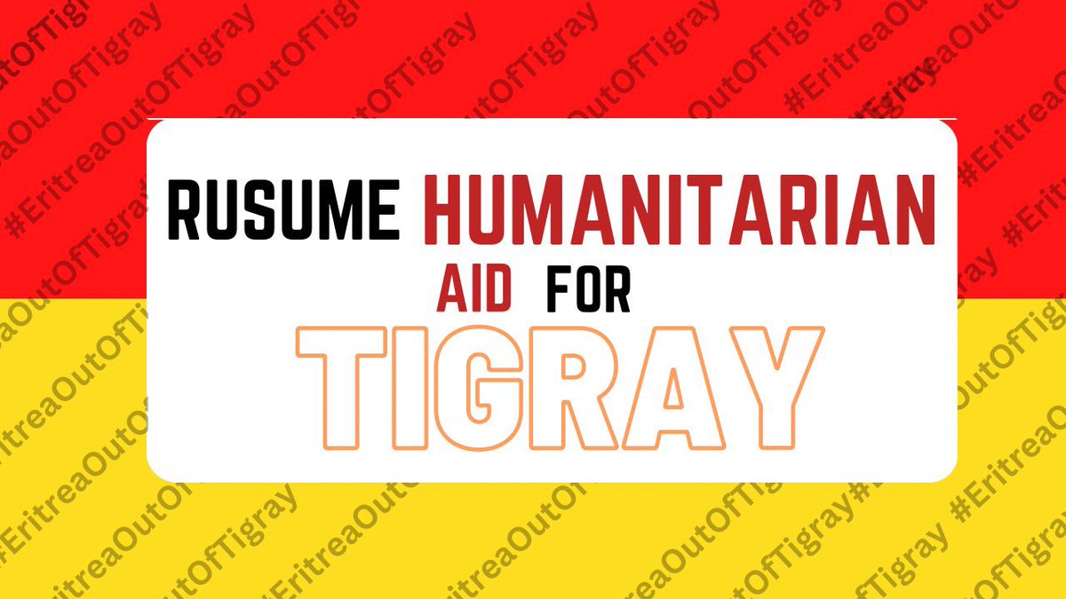 @RandaHabib @DrTedros In #Tigray How long will aid suspension Counties ? @PowerUSAID @WFPChief @UN_Women @USAIDSavesLives @UNICEF @WhiteHouse @EU_Commission  @EUatUN @UNHumanRights  @UNOCHA @ICRC  Action to save millions of Children and women's in  
#Aid4Tigray
#Justice4Tigray @martinplaut