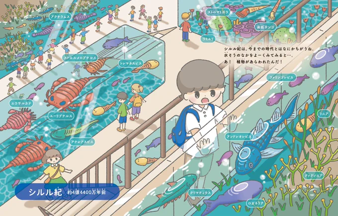 紹介したサカバンバスピスの仲間たちはみんな著書の『古生代水族館』という絵本に登場しています!良かったら  子どもから大人まで楽しく学べるように作った絵本図鑑です。サカバンバスピスをきっかけに古生物に興味を持って頂けたら嬉しいな〜  監修は古生物学者の中島保寿先生()です