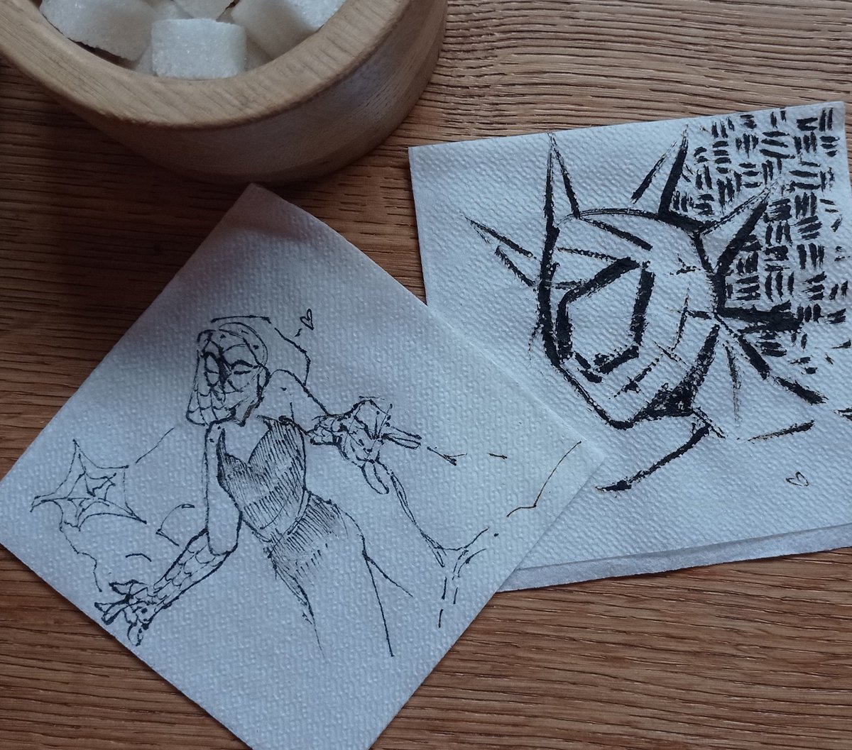 AlienCoconut's tweet photo. Oh no, they got Spider-Mand
Gwen by @_macomi

#SpiderManAcrossTheSpiderVerse 
#spidergwen #Spiderpunk https://t.co/dTXlduhmxF
