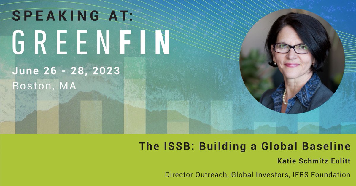 Katie Schmitz Eulitt will be speaking at the #Greenfin23 conference panel session on Building a Global Baseline.

👉 Find out more and register here: greenbiz.com/events/greenfi…