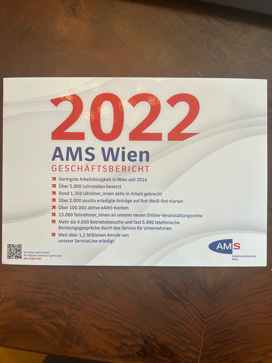 Großer Fan von papiersparenden Kurz-Geschäftsberichten mit Link zur Vollversion. Hier am Beispiel <a href="/ams_wien/">AMS Wien</a>  
<a href="/PDraxl/">Petra Draxl</a>