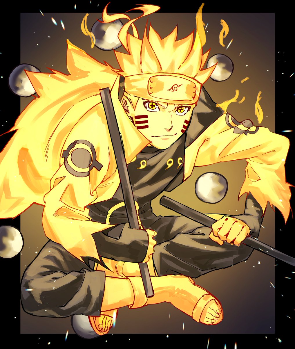 1boy blonde hair male focus solo yellow eyes holding forehead protector  illustration images