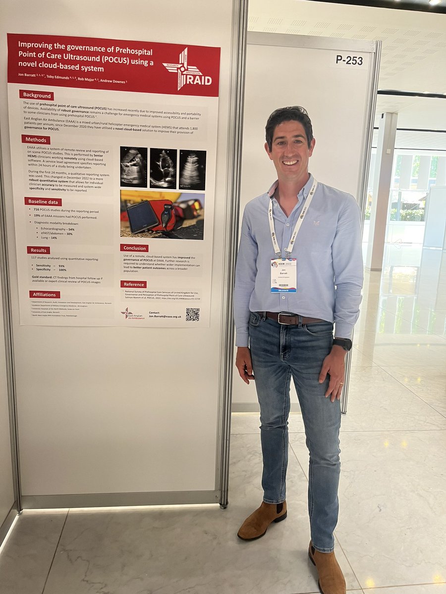 Posters are up! #SPEAR and #POCUS Product of a few years hard graft @EastAngliAirAmb @EAAARAID Link here: eaaa.org.uk/our-work/clini… @ICEM2023